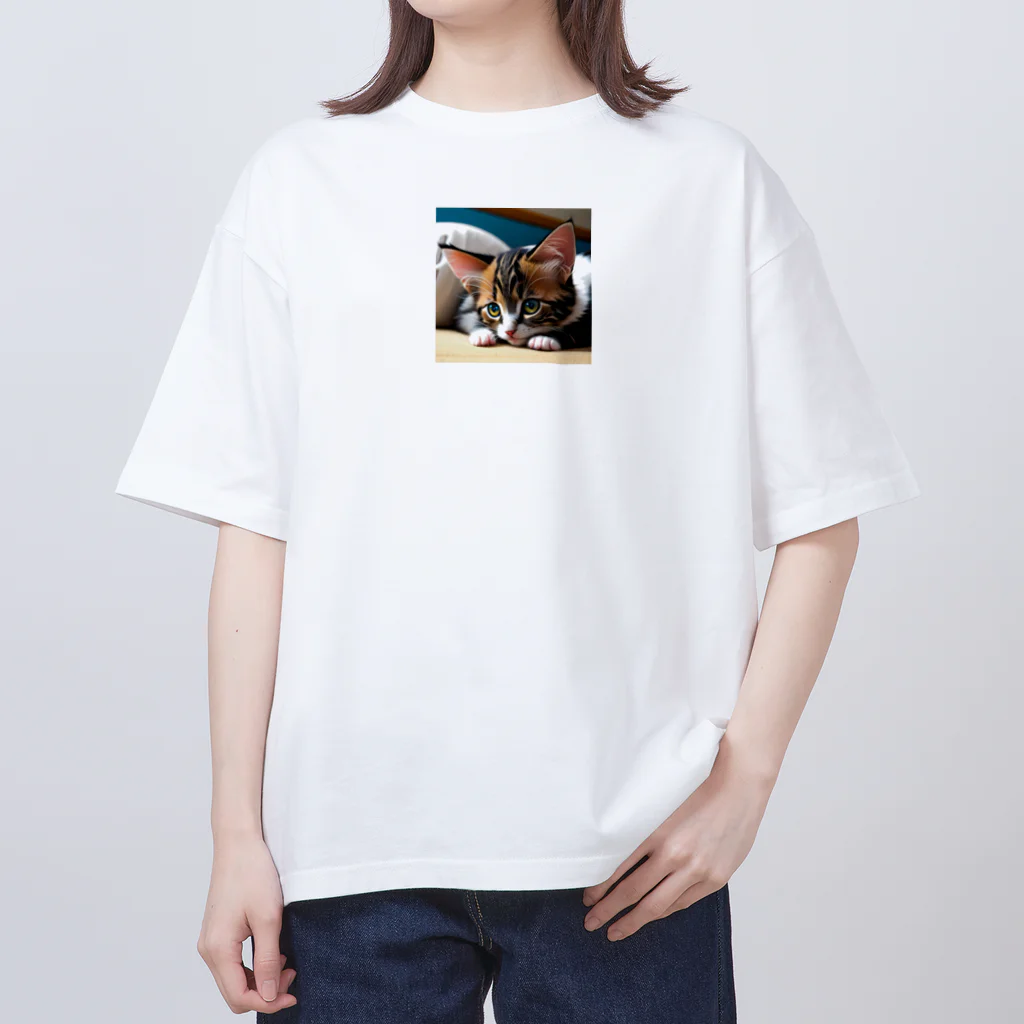 anagram12の見つめる子猫 オーバーサイズTシャツ