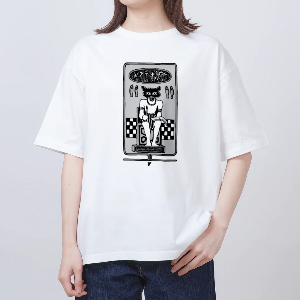 lofi_bearの橋口五葉『吾輩ハ猫デアル(上)』扉絵❖ 明治三十八年 ❖ 1905 オーバーサイズTシャツ