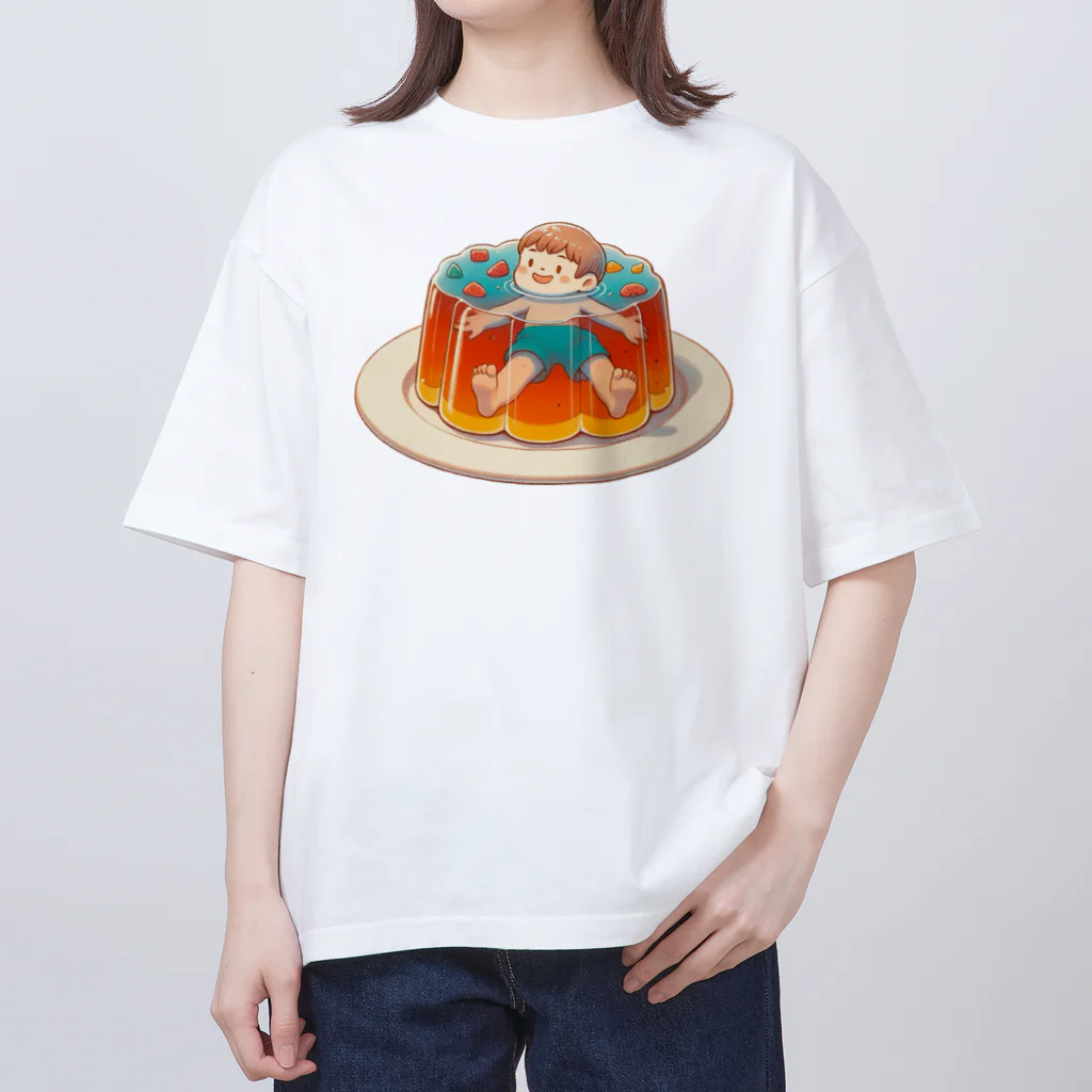 ゼリー少年のゼリーに入る少年 Oversized T-Shirt