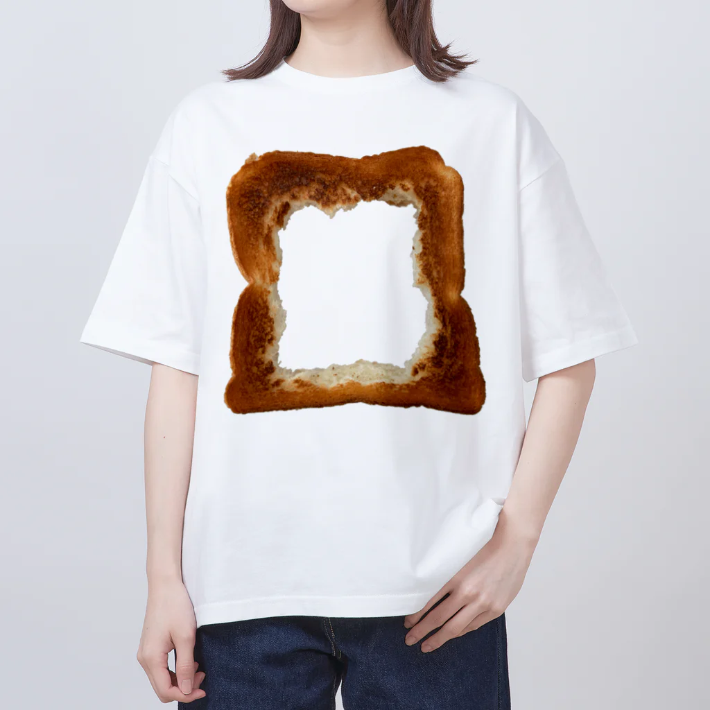 fog-moonの食パンの穴（たぬき色） オーバーサイズTシャツ