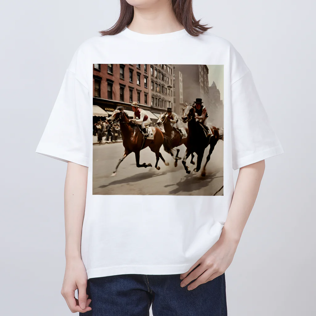 うまうまのclassic horse オーバーサイズTシャツ