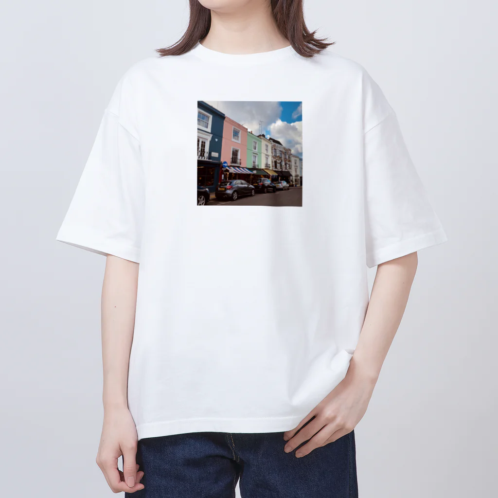 HanaeのNotting Hillの街並み オーバーサイズTシャツ