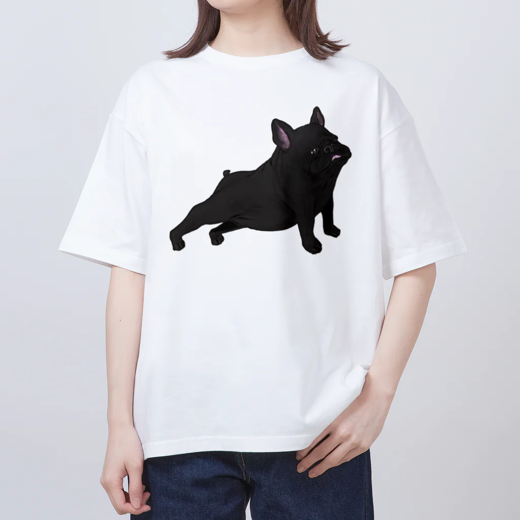 フレブルとパググッズS’IRISERのフレンチブルドッグ　のびー Oversized T-Shirt