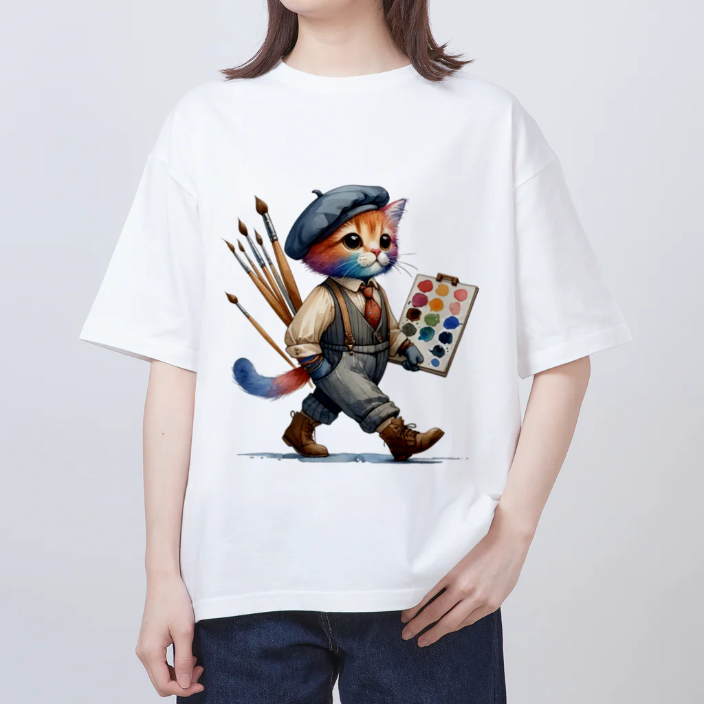 夢見る猫の箱庭のアズル Oversized T-Shirt