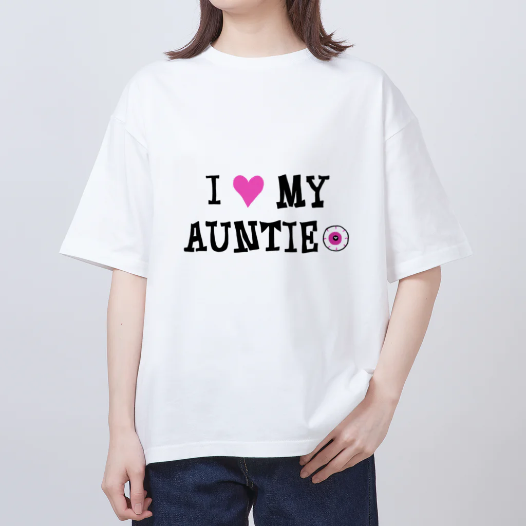 U缶の店のI love my auntie＝アイ ラブ オバ（伯母・伯母） Oversized T-Shirt