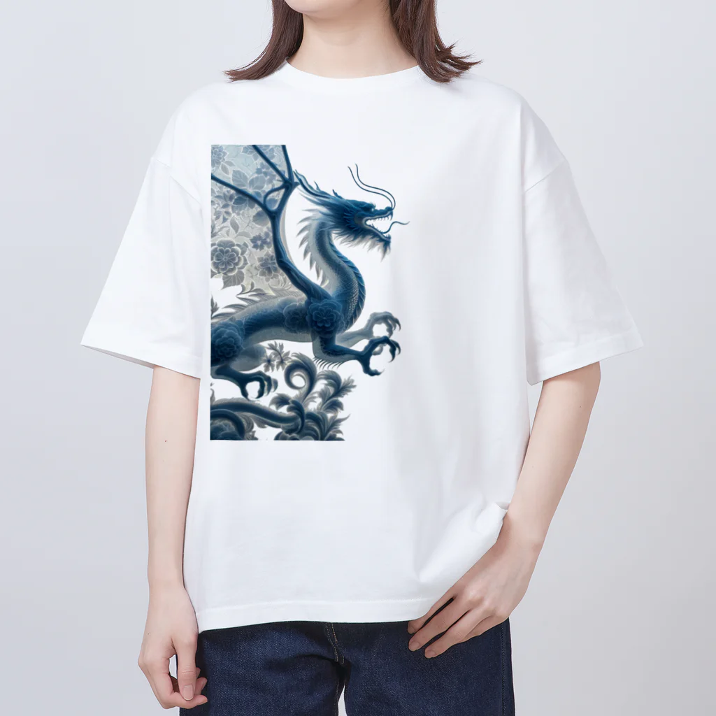 uminosobakaraの花の翼のドラゴン オーバーサイズTシャツ