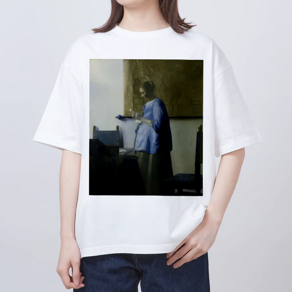 世界美術商店の青衣の女 / Woman Reading a Letter Oversized T-Shirt