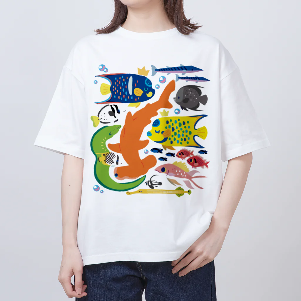 みなとまち層のキング&クイーンエンゼルフィッシュ Oversized T-Shirt