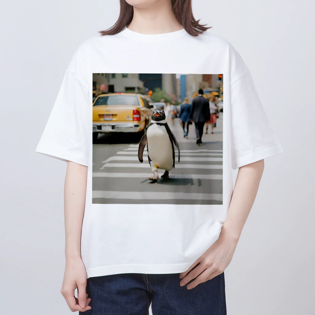 ちょこりっちのニューヨークペンギン オーバーサイズTシャツ