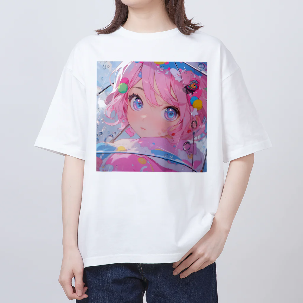 ぶーたんの雨音の中 Oversized T-Shirt