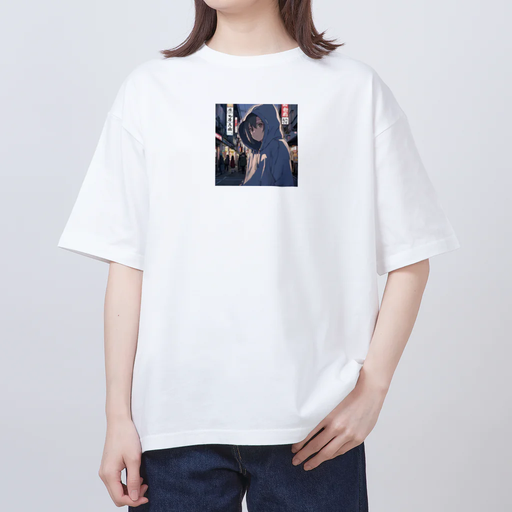 El Sol 85のパーカーフードの少女　池袋編2 Oversized T-Shirt