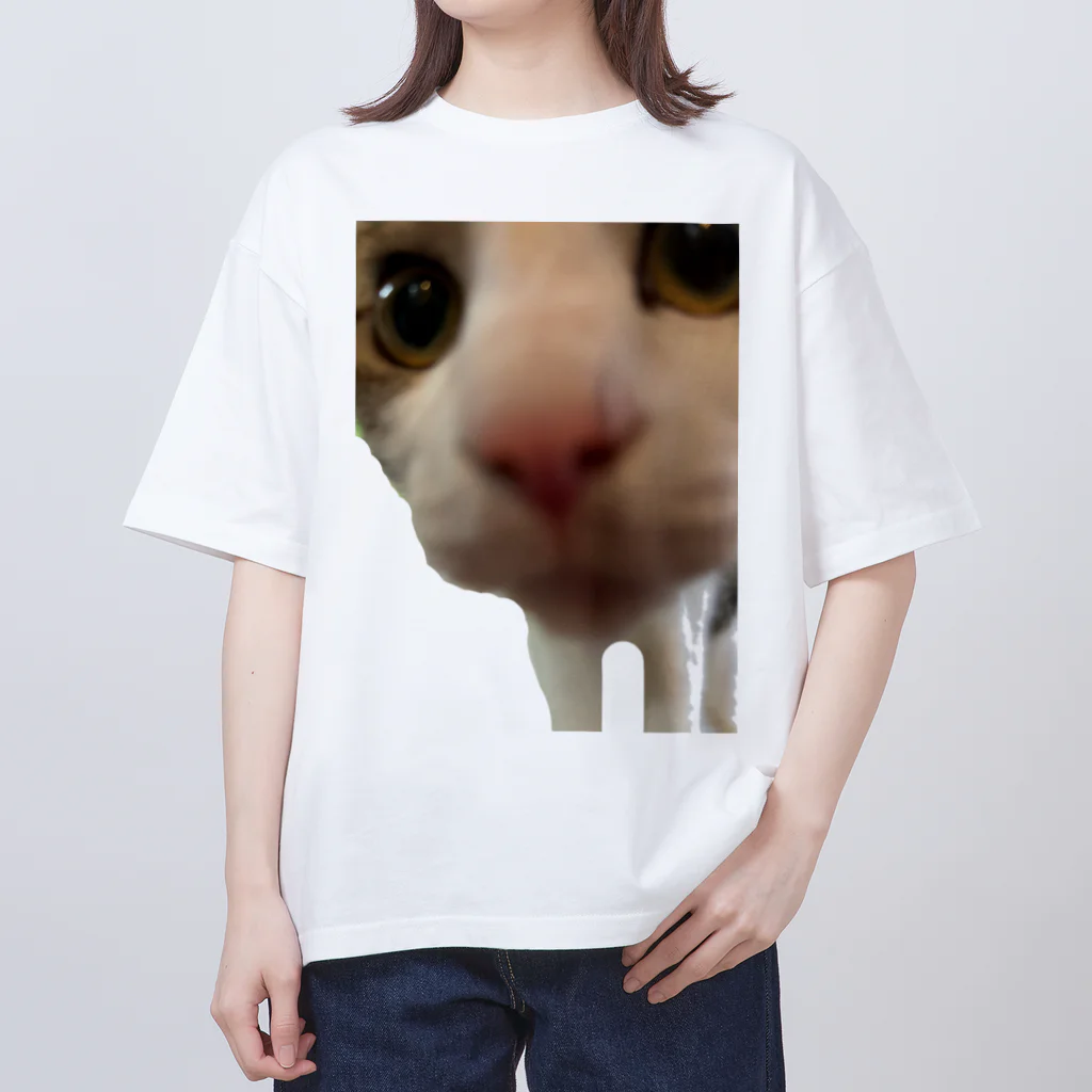 いやし猫　ふぁにーきゃっとのいやし猫　無限ちゃん Oversized T-Shirt