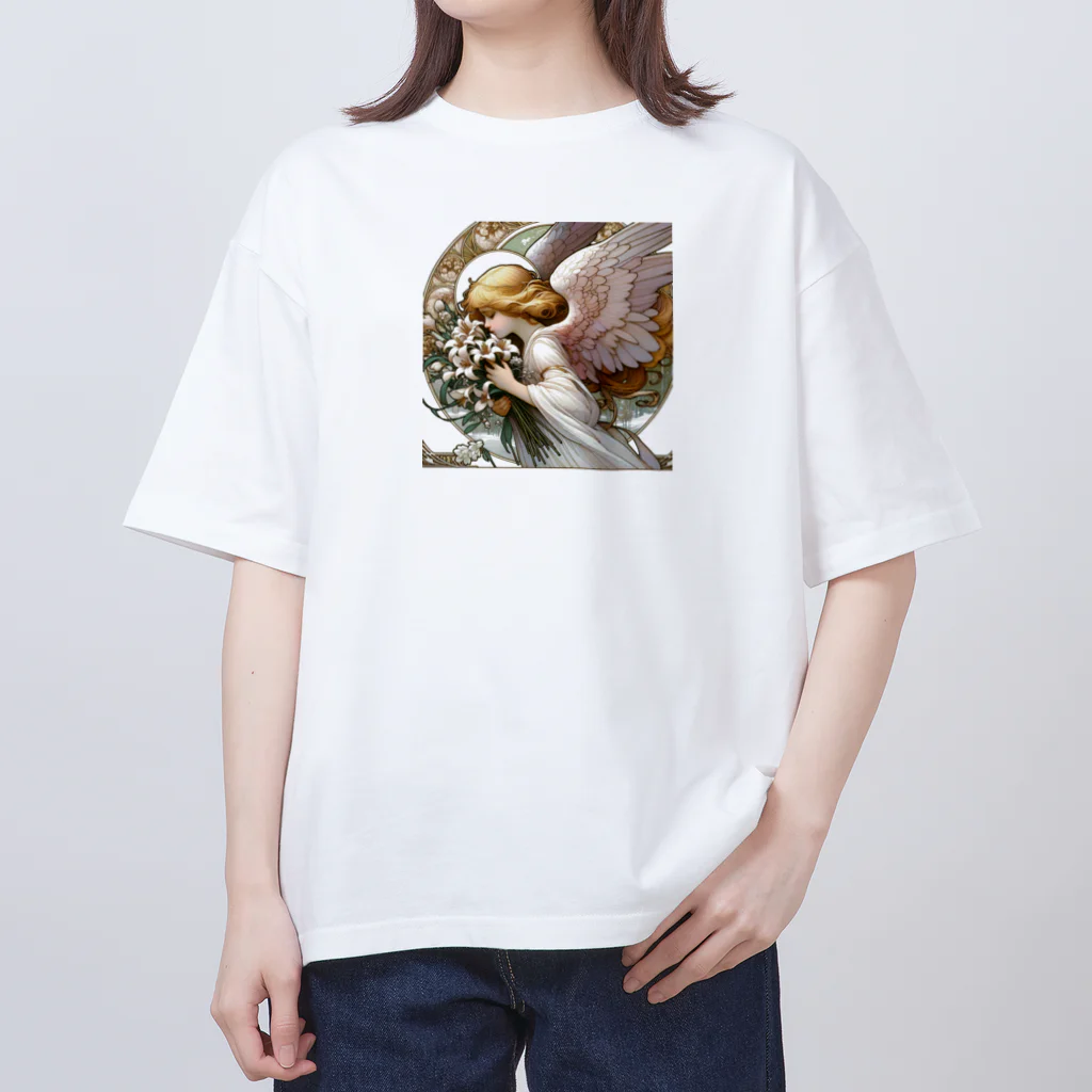 たまき工房の花天使　アール・ヌーヴォー風 Oversized T-Shirt