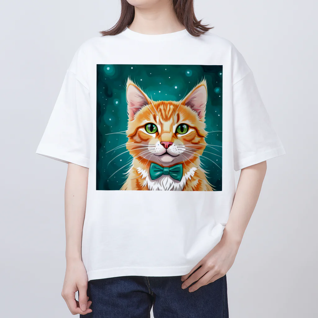 iyashi₋creatersの星空と猫さん オーバーサイズTシャツ