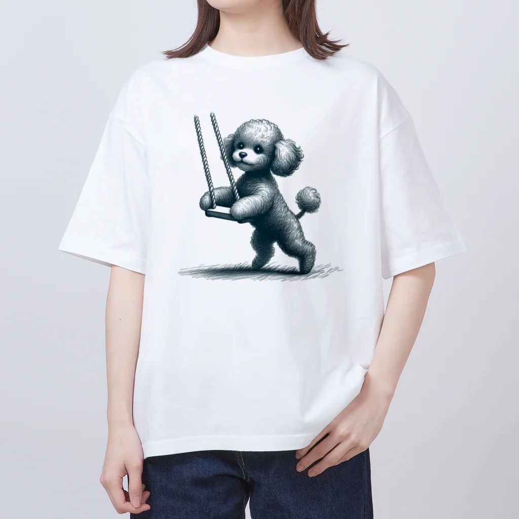 TABO1192のトイプードルのひかるくん(シンプルバージョン) Oversized T-Shirt