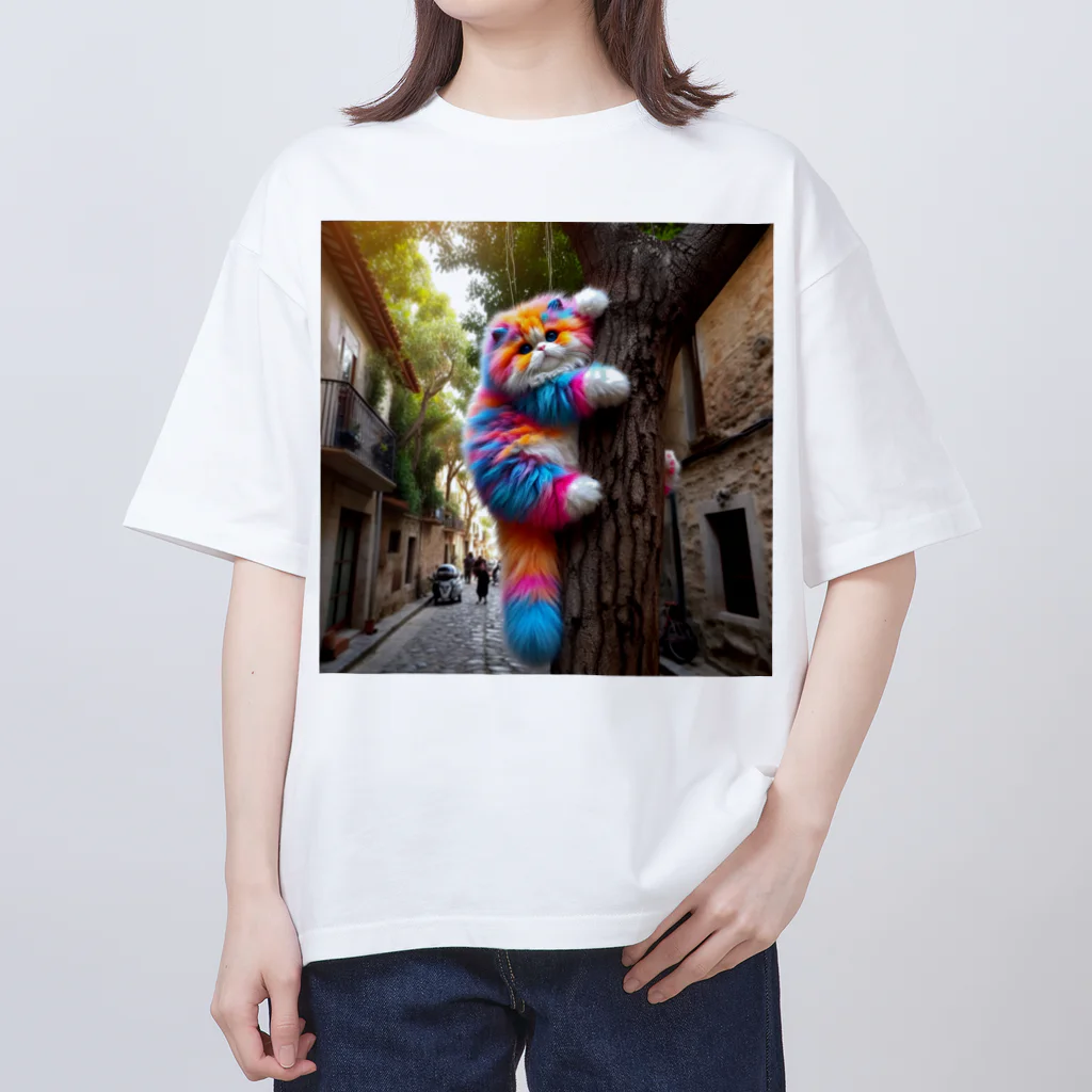 ニャーちゃんショップの絶対落ちないのニャ😺 Oversized T-Shirt