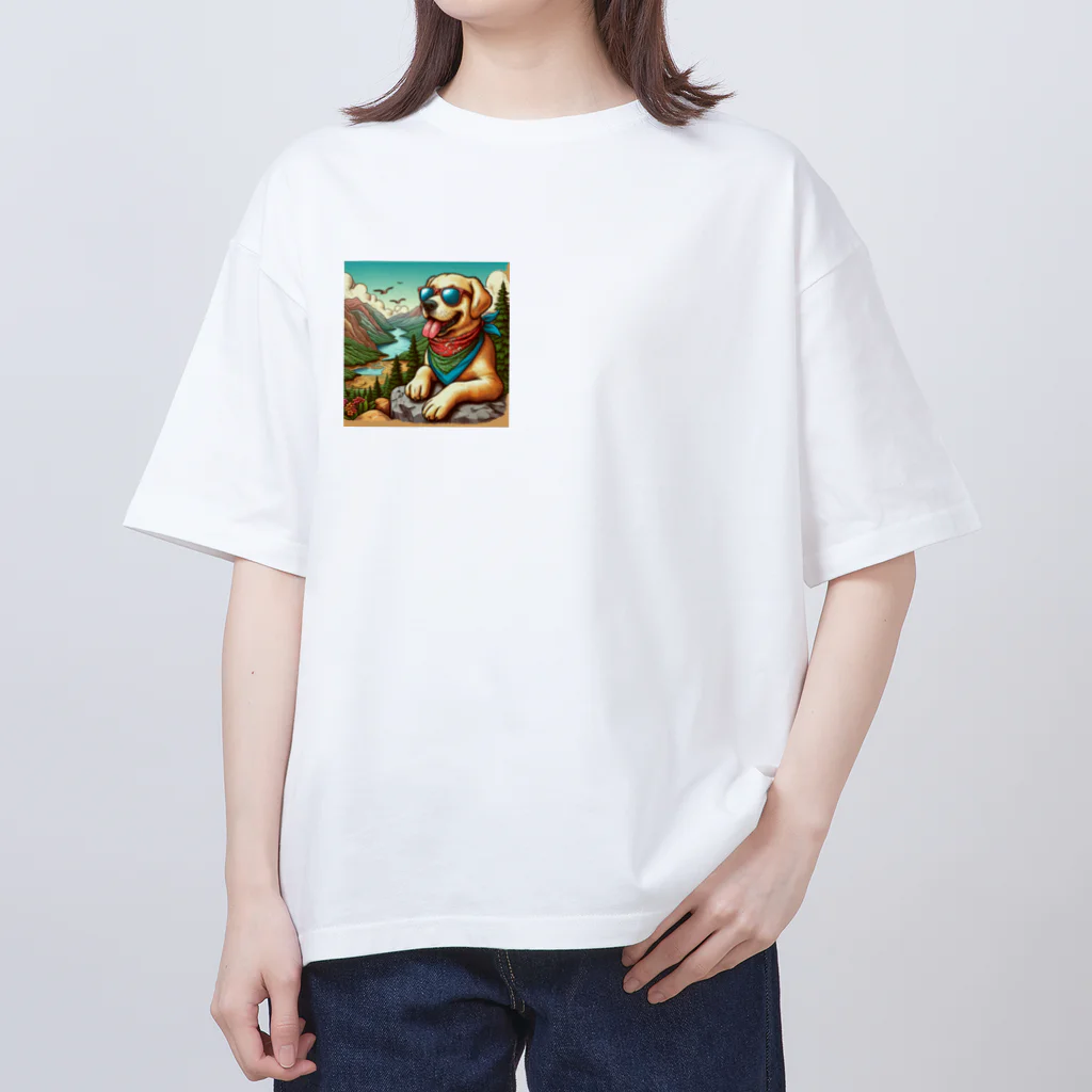 PaletteProdigyのサングラスをかけた冒険犬 Oversized T-Shirt