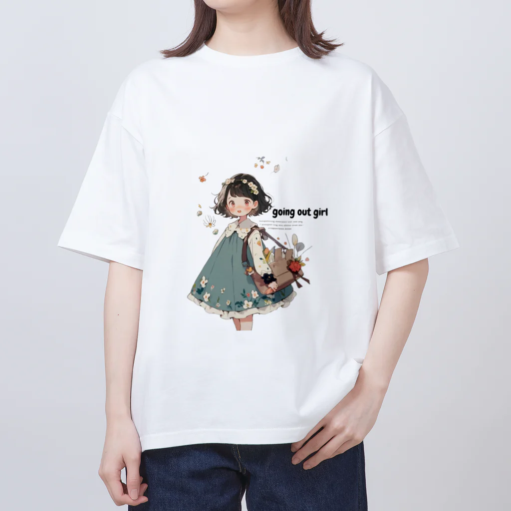 piyotanpiのgoing out girl Oversized T-Shirt