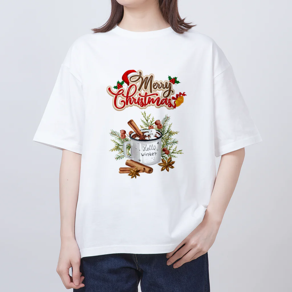 Tシャツ専門店T-Brandのクリスマスのシナモンマグ Oversized T-Shirt