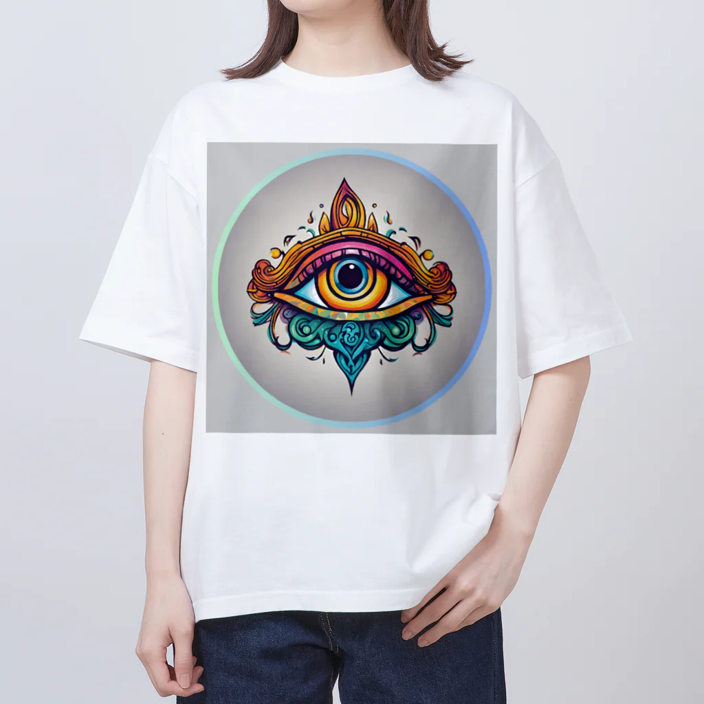 Persona MoMのオレンジの第3のeye オーバーサイズTシャツ