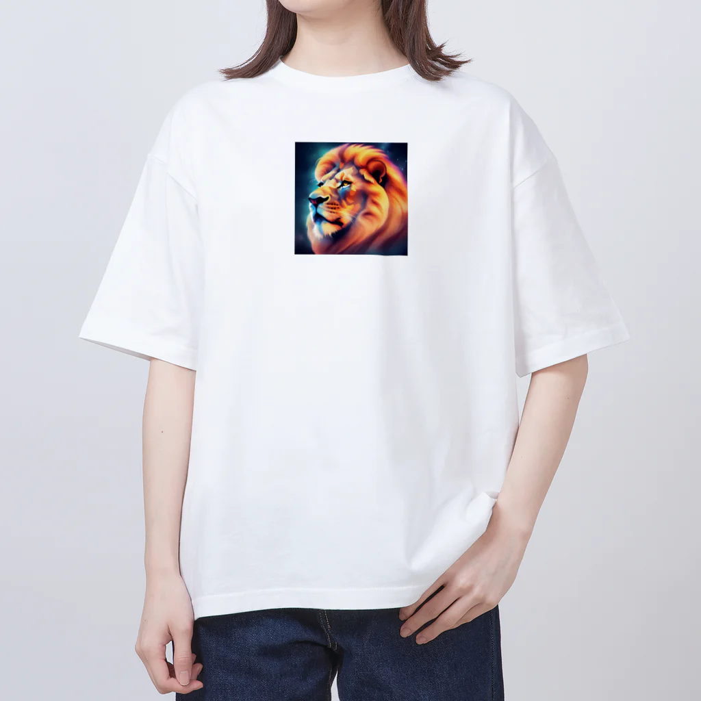 スプラッシュルークのかっこいいライオンのイラストグッズ Oversized T-Shirt