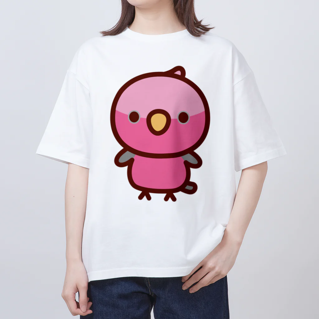 いんこ屋堂のモモイロインコ オーバーサイズTシャツ