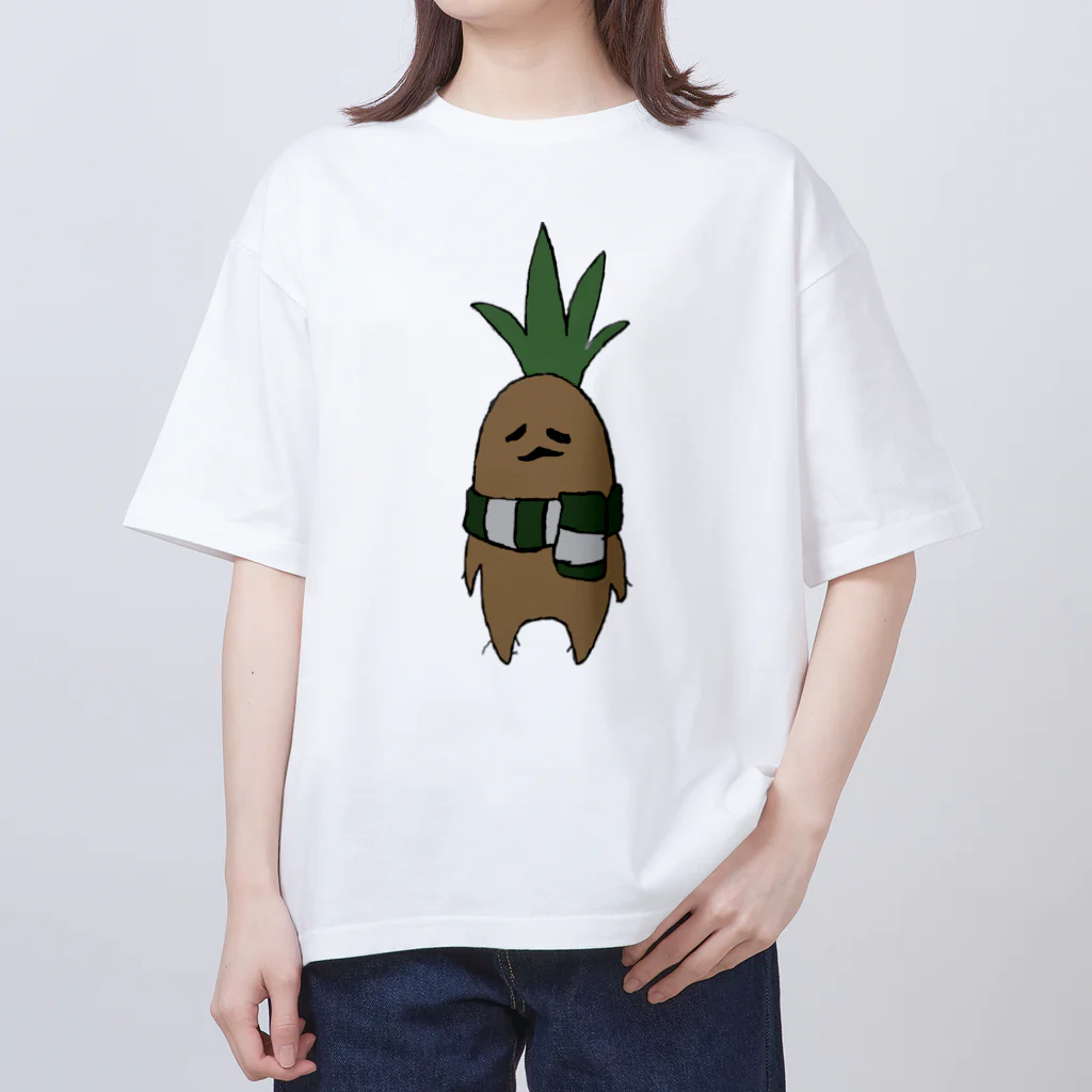 mandrake_chanのﾏﾝﾄﾞﾚちゃん(マフラー付) オーバーサイズTシャツ