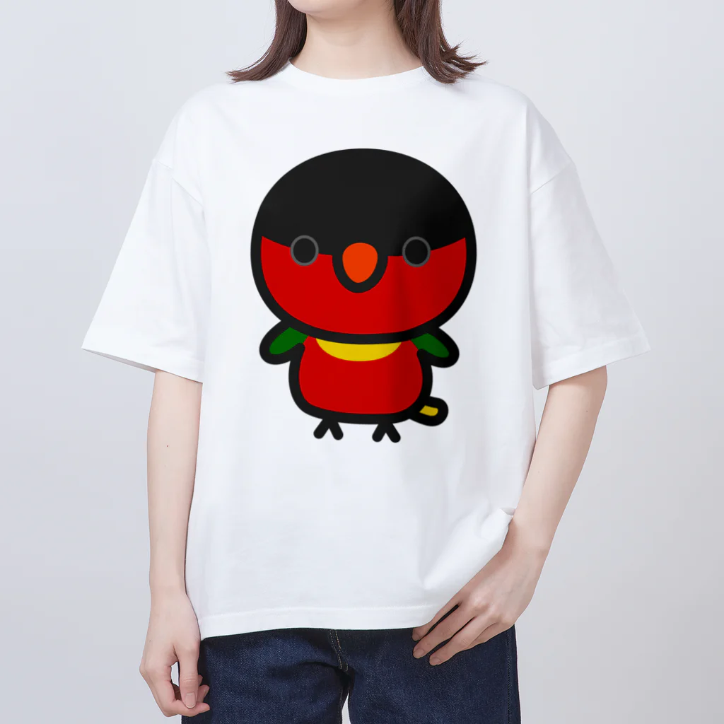 いんこ屋堂のヨダレカケズグロインコ オーバーサイズTシャツ