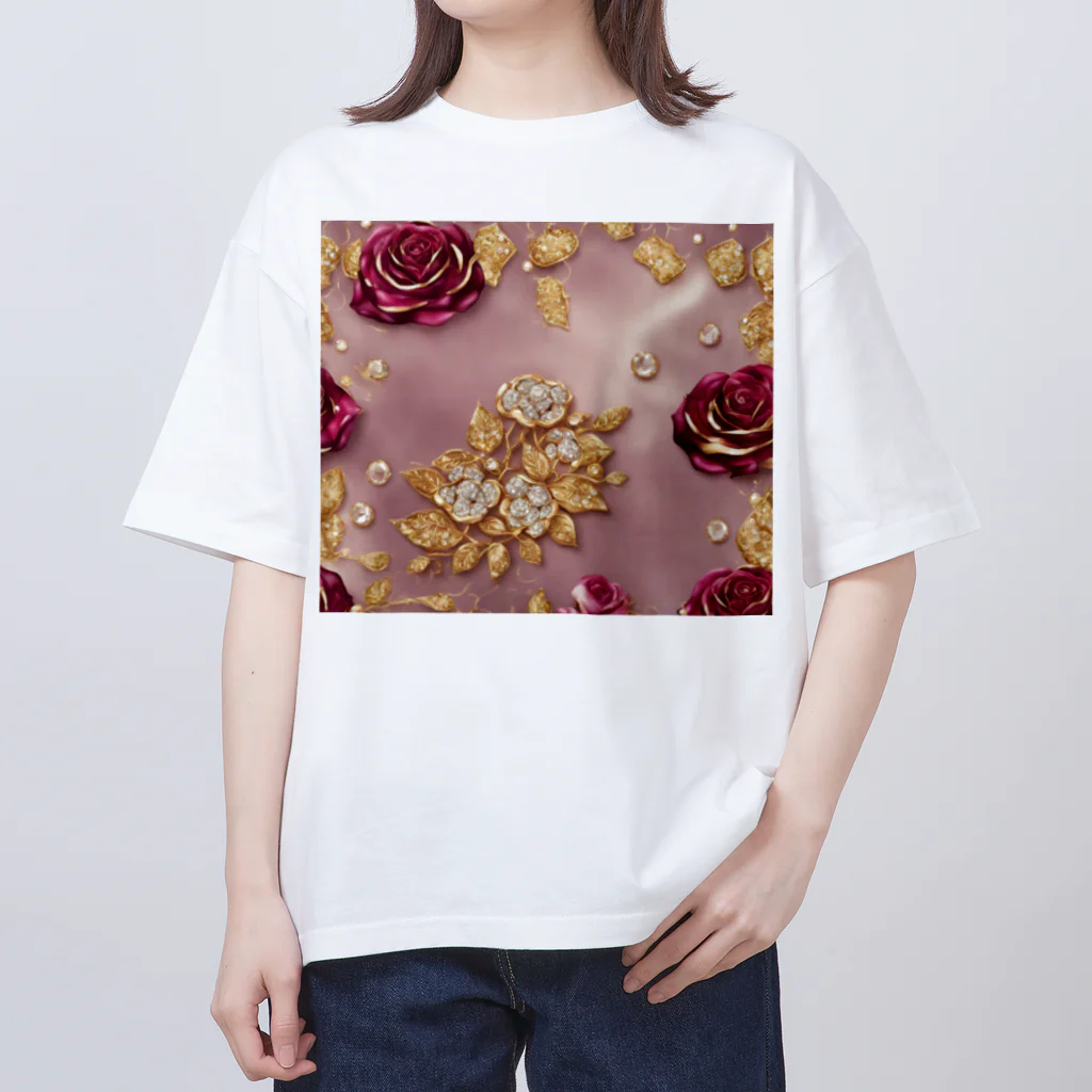 REINA-MAの薔薇 オーバーサイズTシャツ