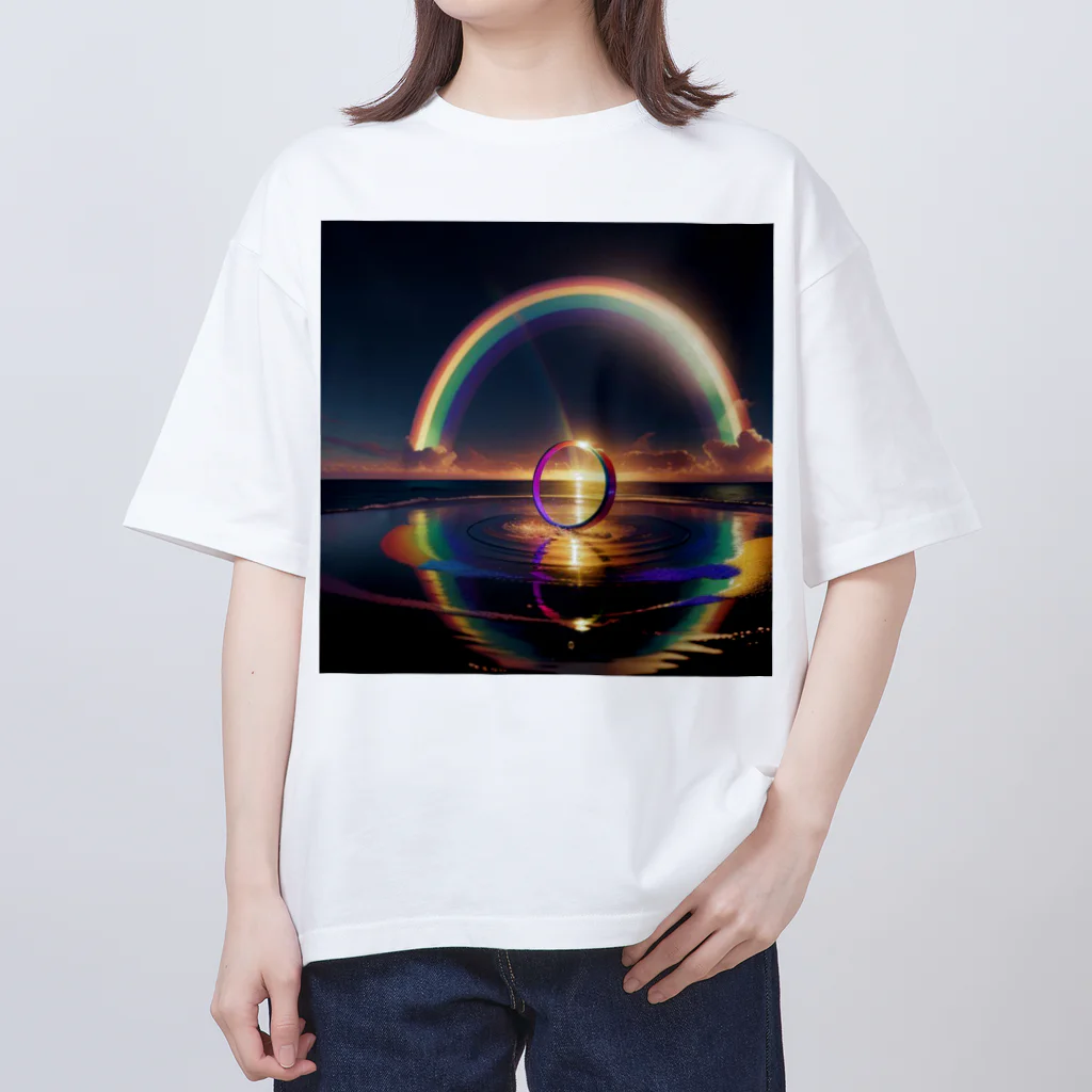 3tomo6's shopのRainbow Ring オーバーサイズTシャツ