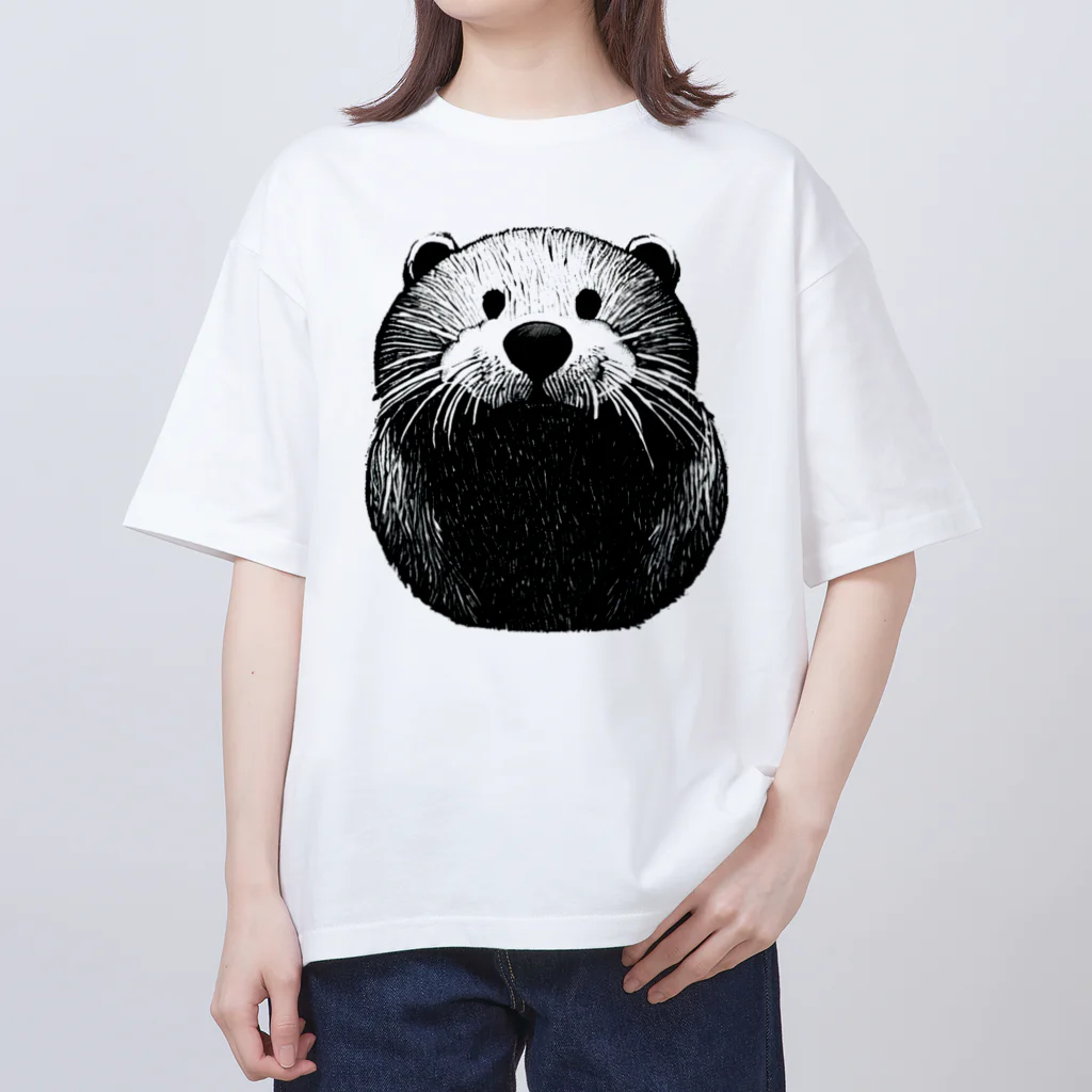 夢幻カワウソくんのお店のカワウソくん(文字なし) オーバーサイズTシャツ