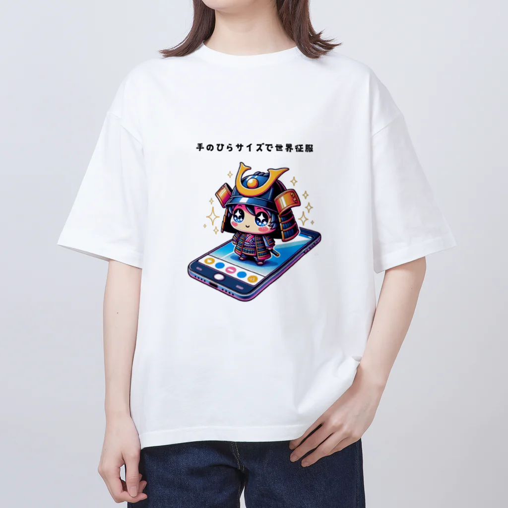 ビーナスキュートちゃんのミニサムライ、メガテック オーバーサイズTシャツ