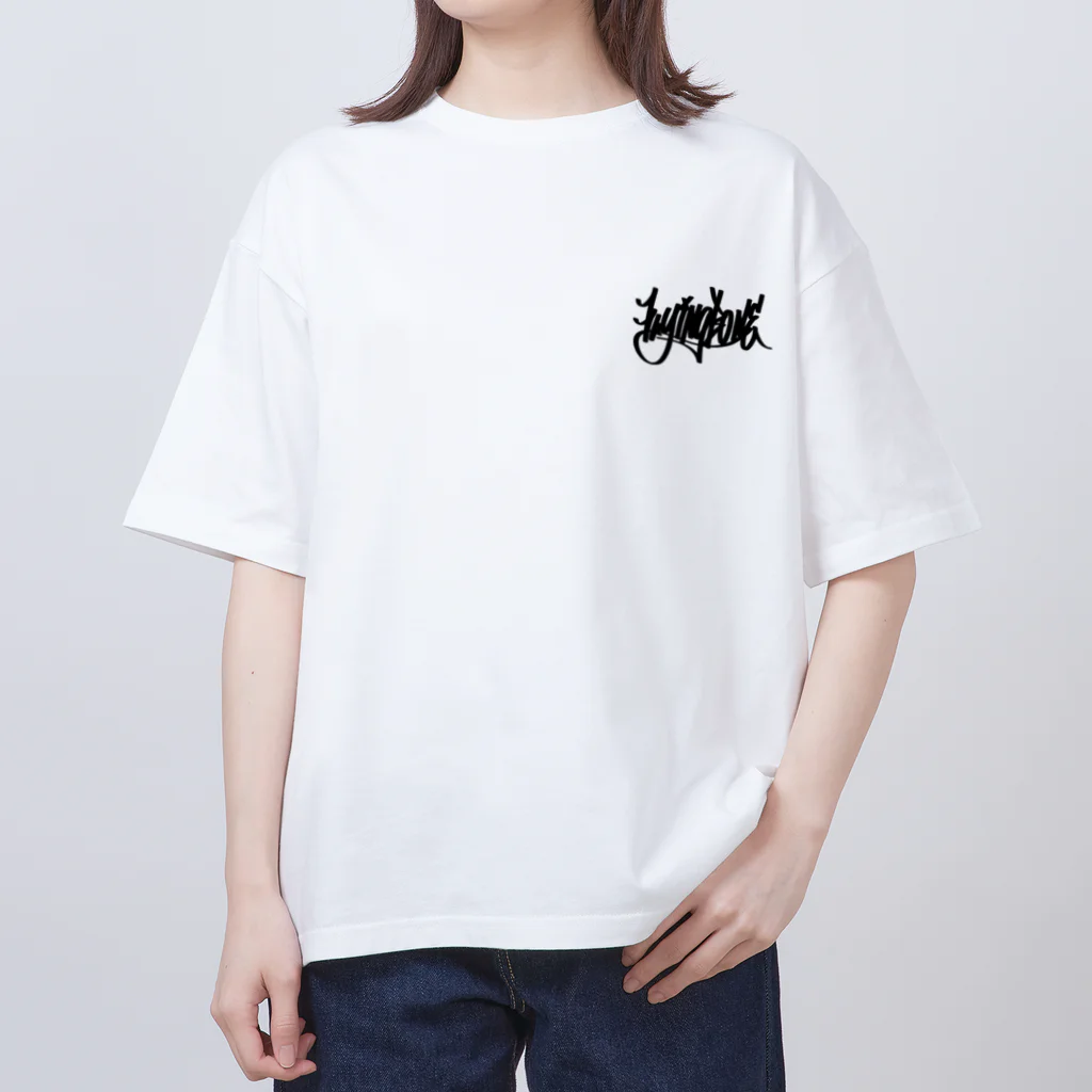 Flying boneの青《降り》龍 Oversized T-Shirt