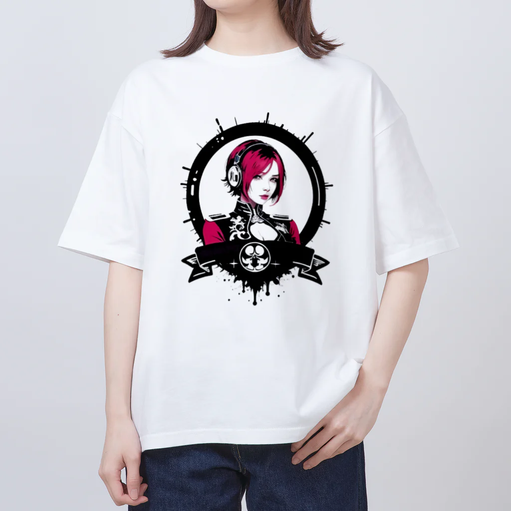 くるあとのCyberpunk DJ girl Oversized T-Shirt