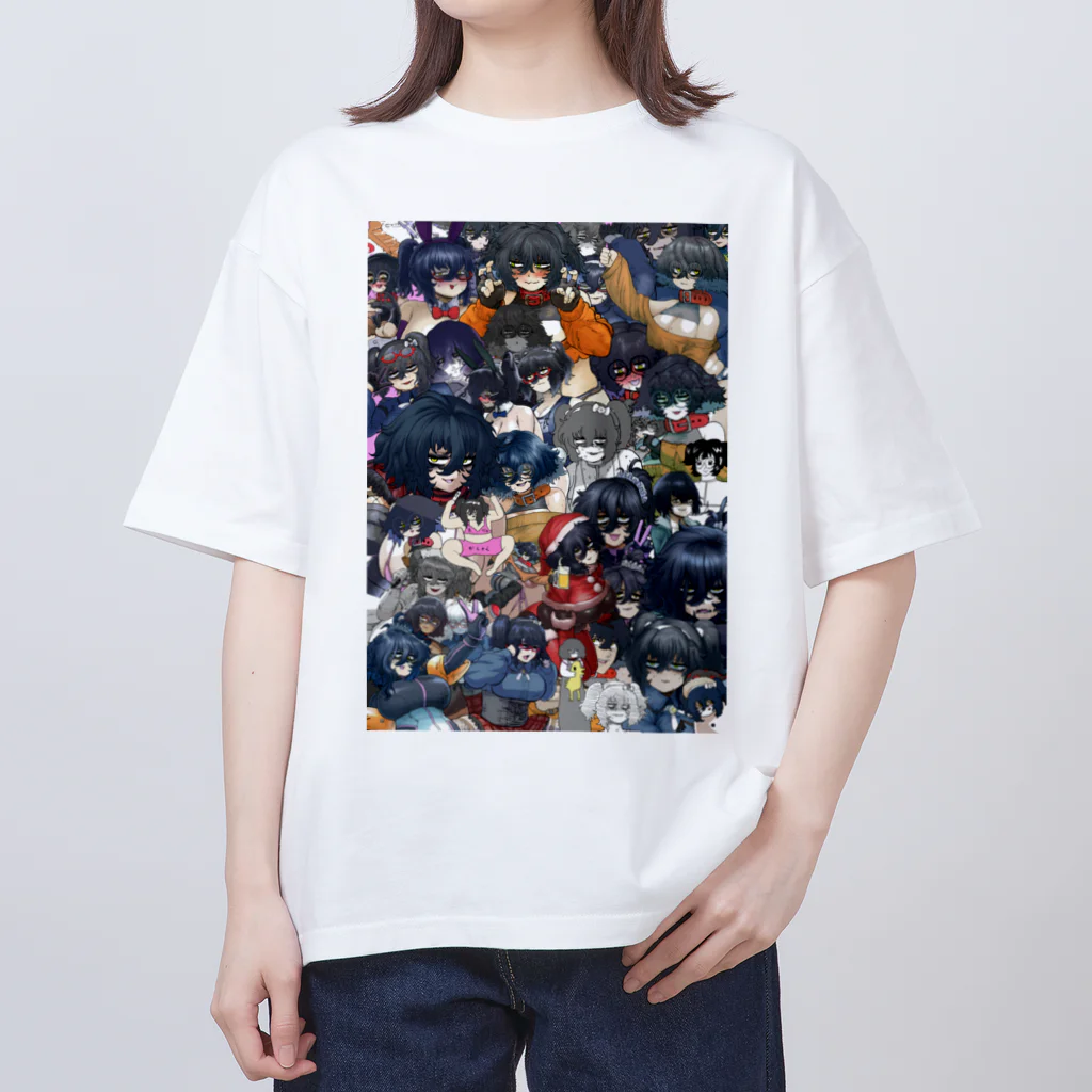 seidenkiburokkoriの静ブロちゃんいっぱいグッズ オーバーサイズTシャツ