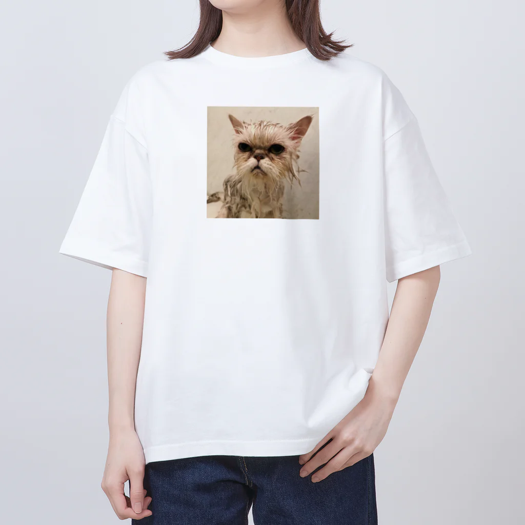 morupandaのチンチラ猫のリリィちゃん オーバーサイズTシャツ