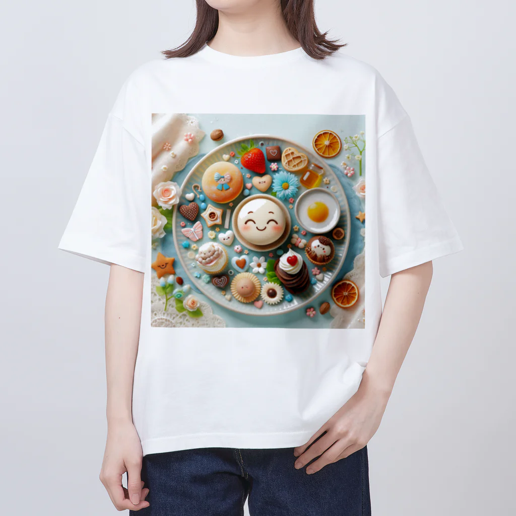 raio-nのブライトフローラルファンタジー オーバーサイズTシャツ