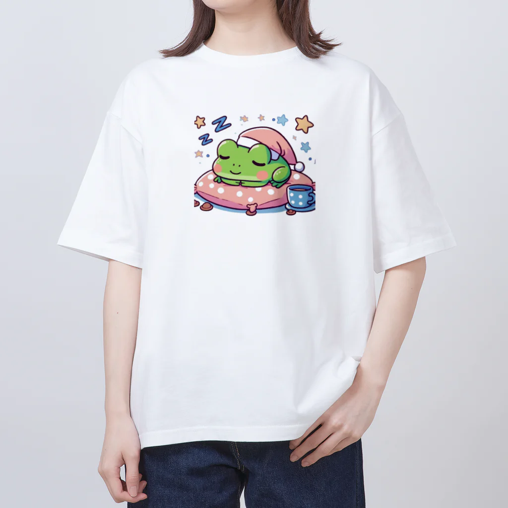 Shiba_IncのSleeping frogs(熟睡する蛙) Oversized T-Shirt