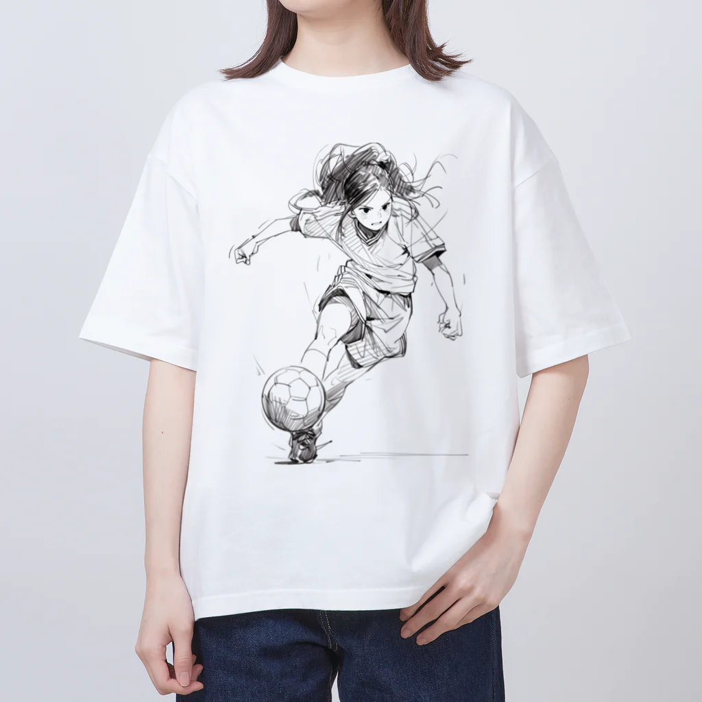 sports_musumeのサッカー女子 オーバーサイズTシャツ