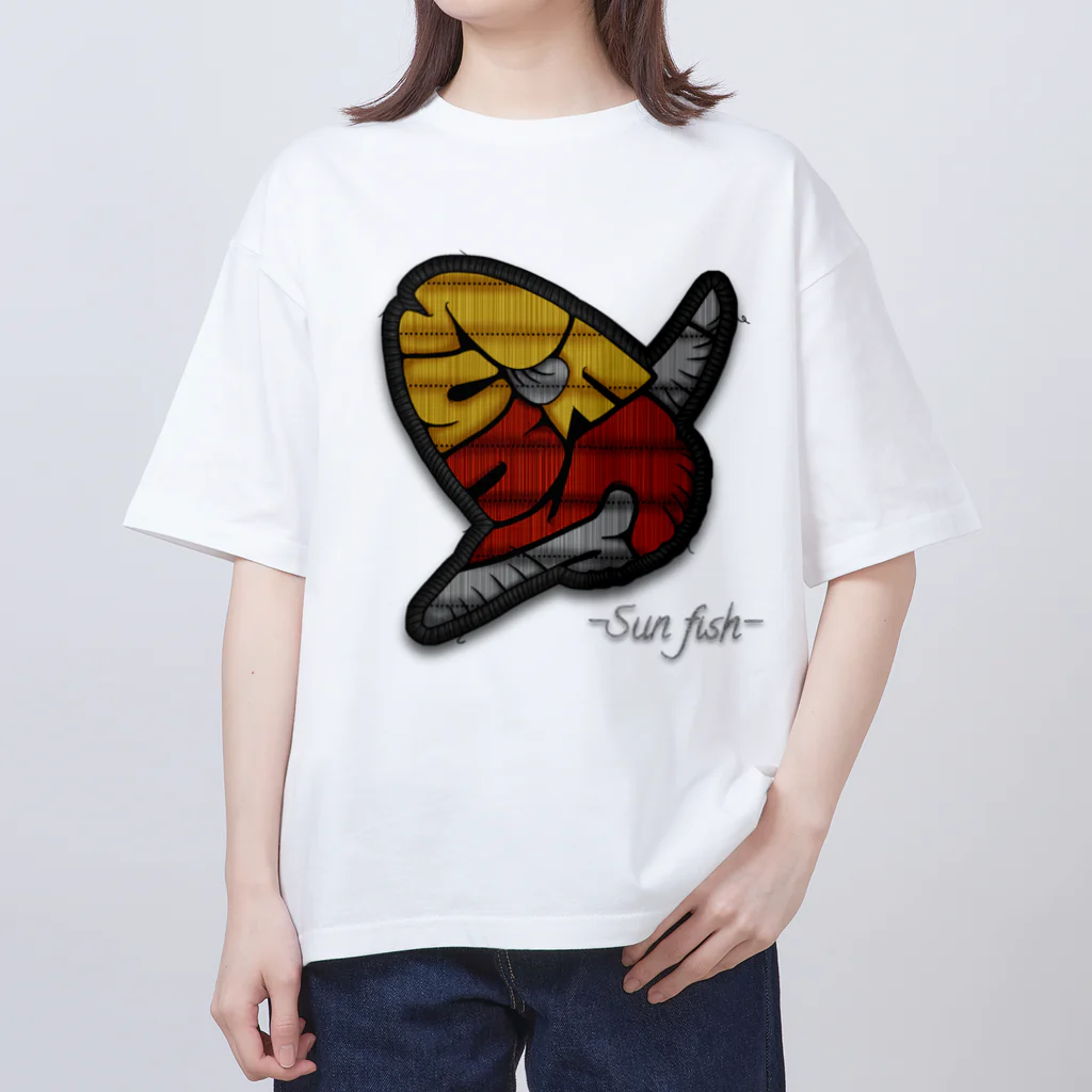 4410garashiのsun fish/マンボウ オーバーサイズTシャツ