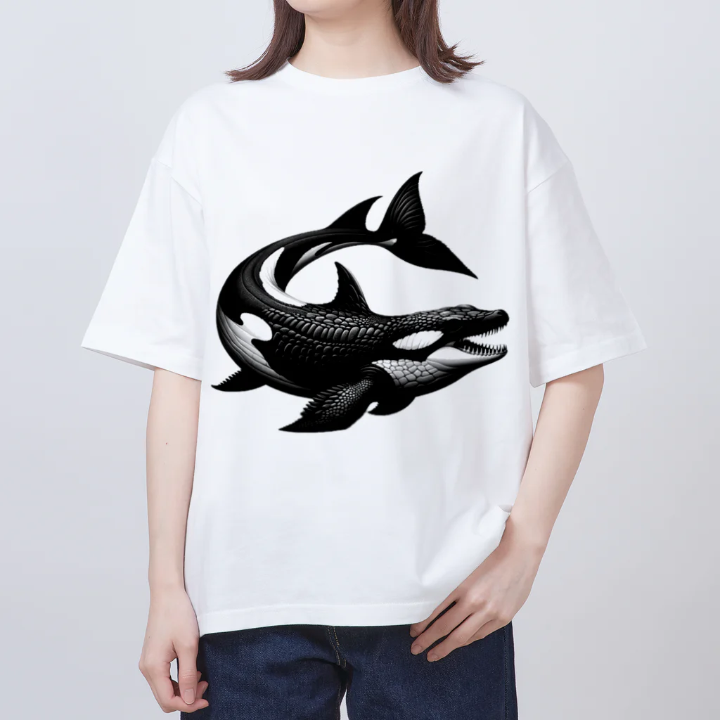 animal×animalのkiller whale×crocodile=? Oversized T-Shirt