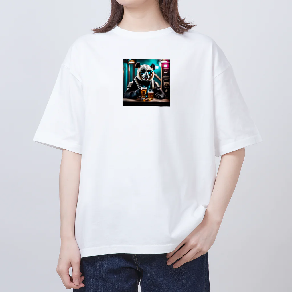 kohsuke-yの酒好きパンダ Oversized T-Shirt