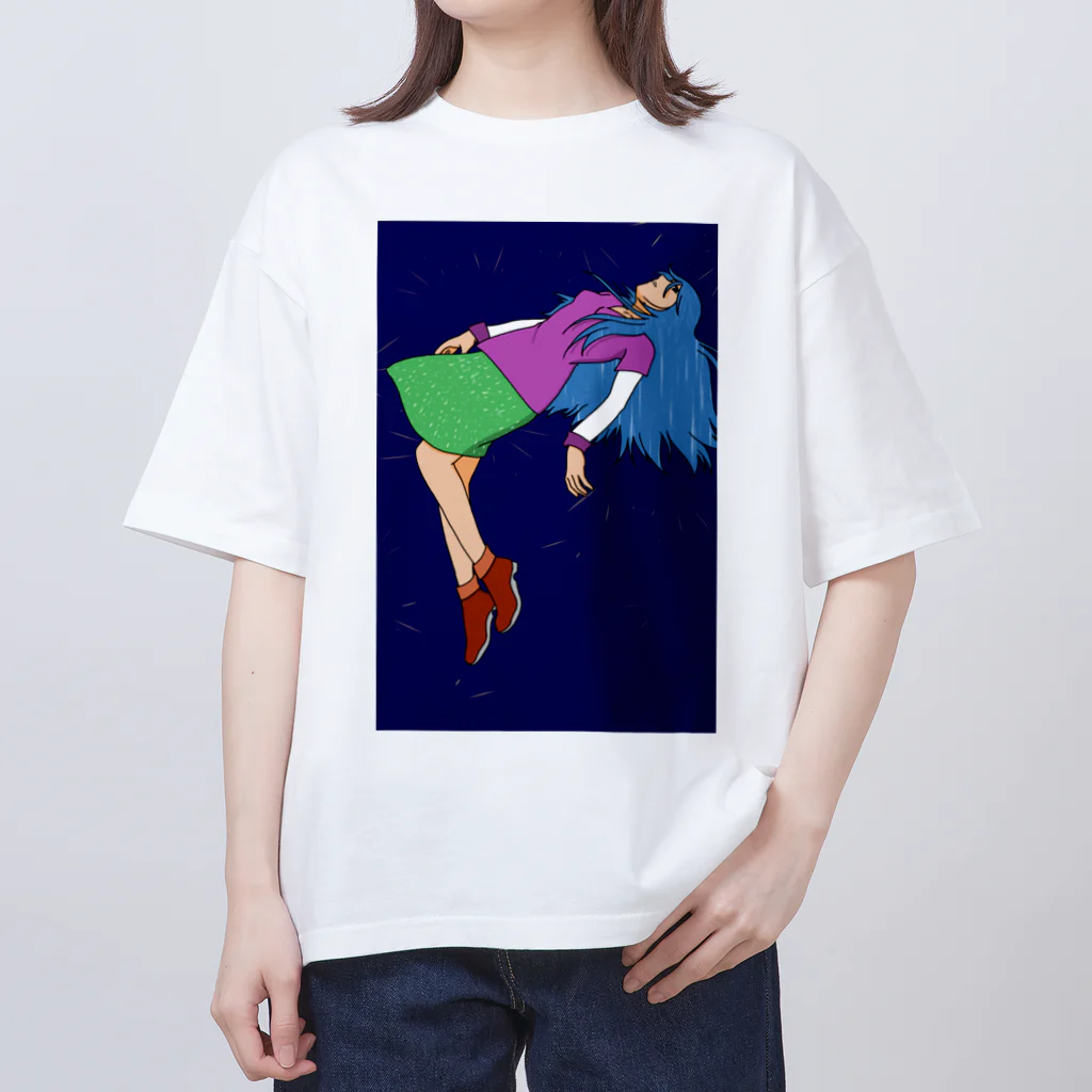 自由気ままのんびりショップの無重力少女 Oversized T-Shirt