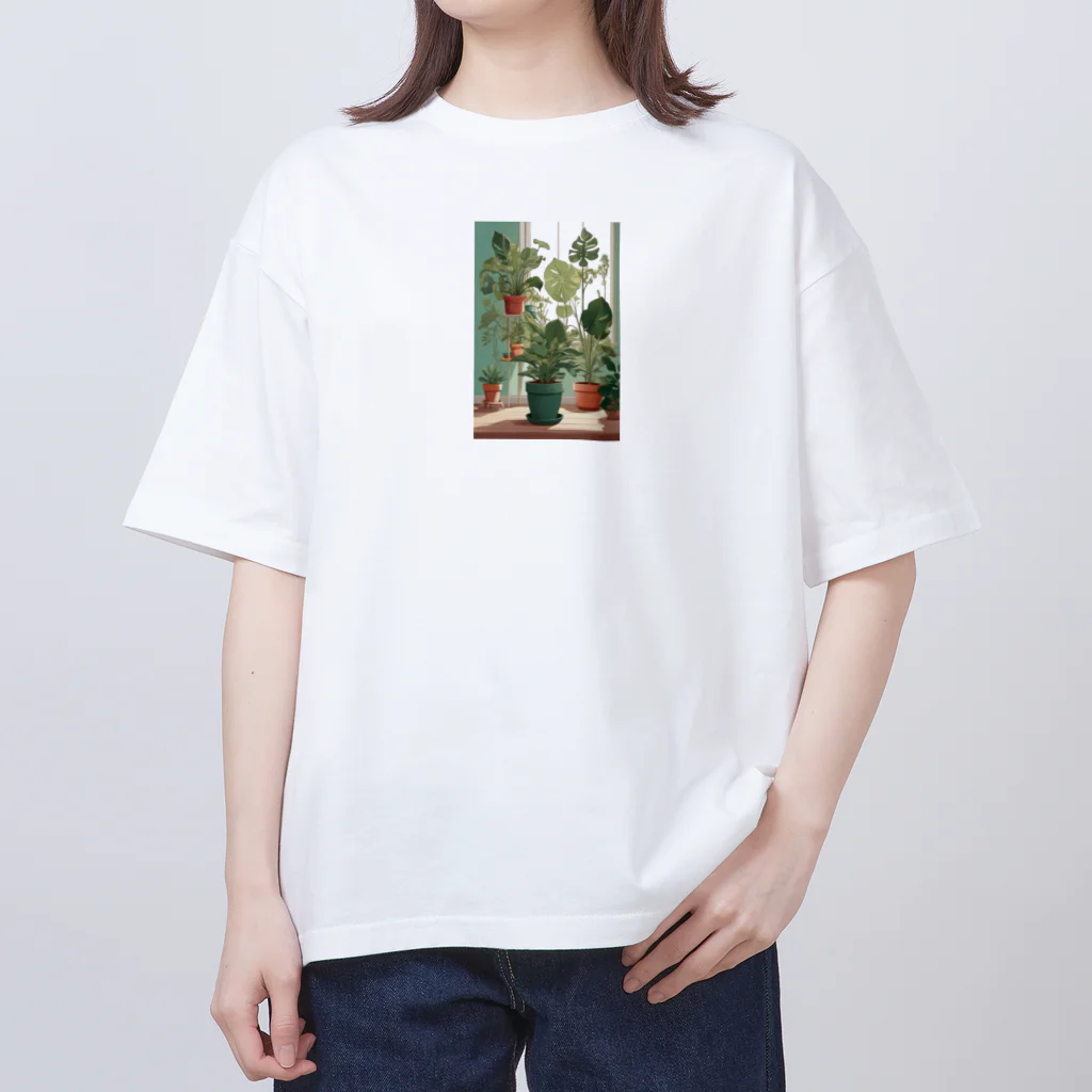 kamako-0608の観葉植物のイラスト Oversized T-Shirt