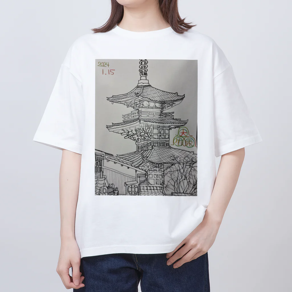 エド・ワード【江戸鉾の愛殿原】。の清水寺 オーバーサイズTシャツ