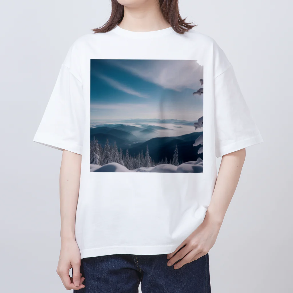 awawoの青空と山の風景 オーバーサイズTシャツ