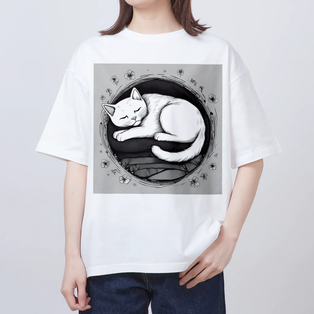 ライクアニマルズの寝顔ぬっこ002 Oversized T-Shirt