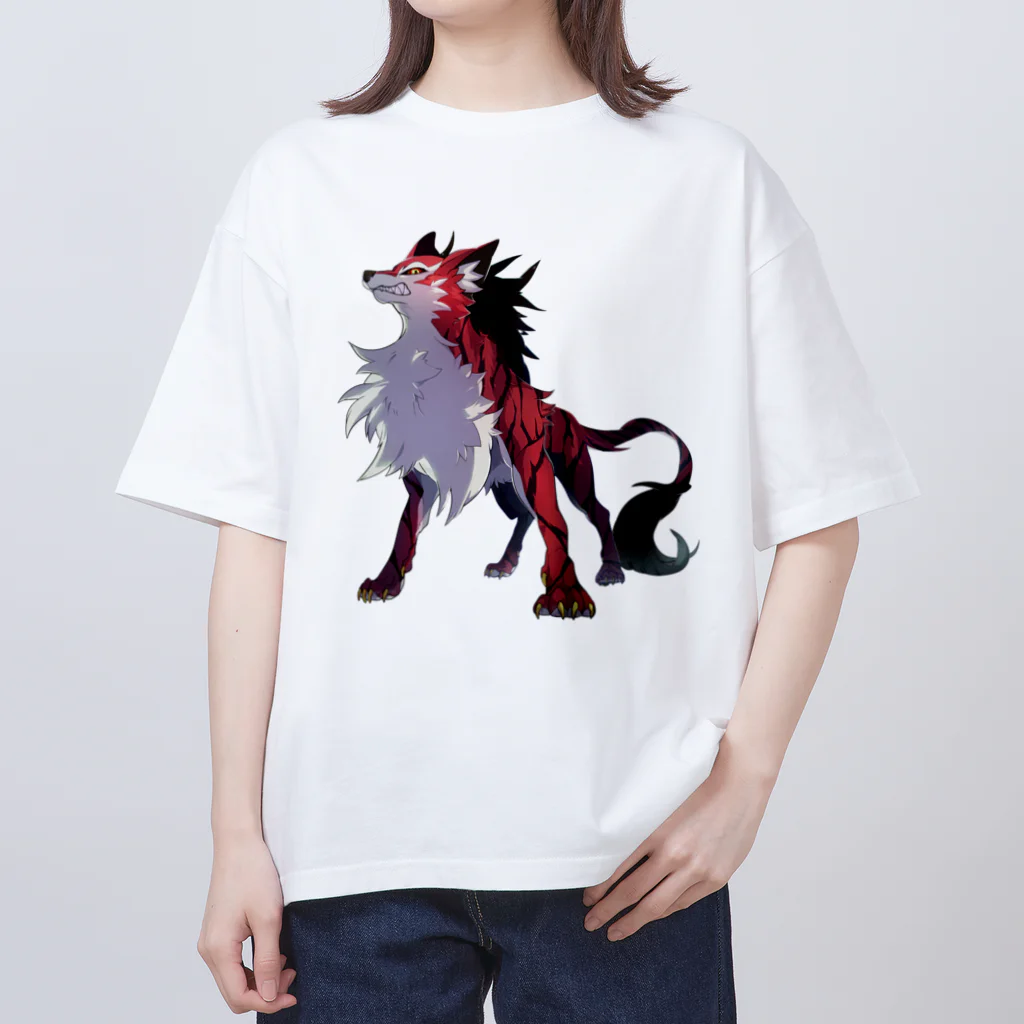 SCL_UMA_Crew_ProjectのデジタルUMA：ジェヴォーダンの獣 Beast of gevaudan オーバーサイズTシャツ