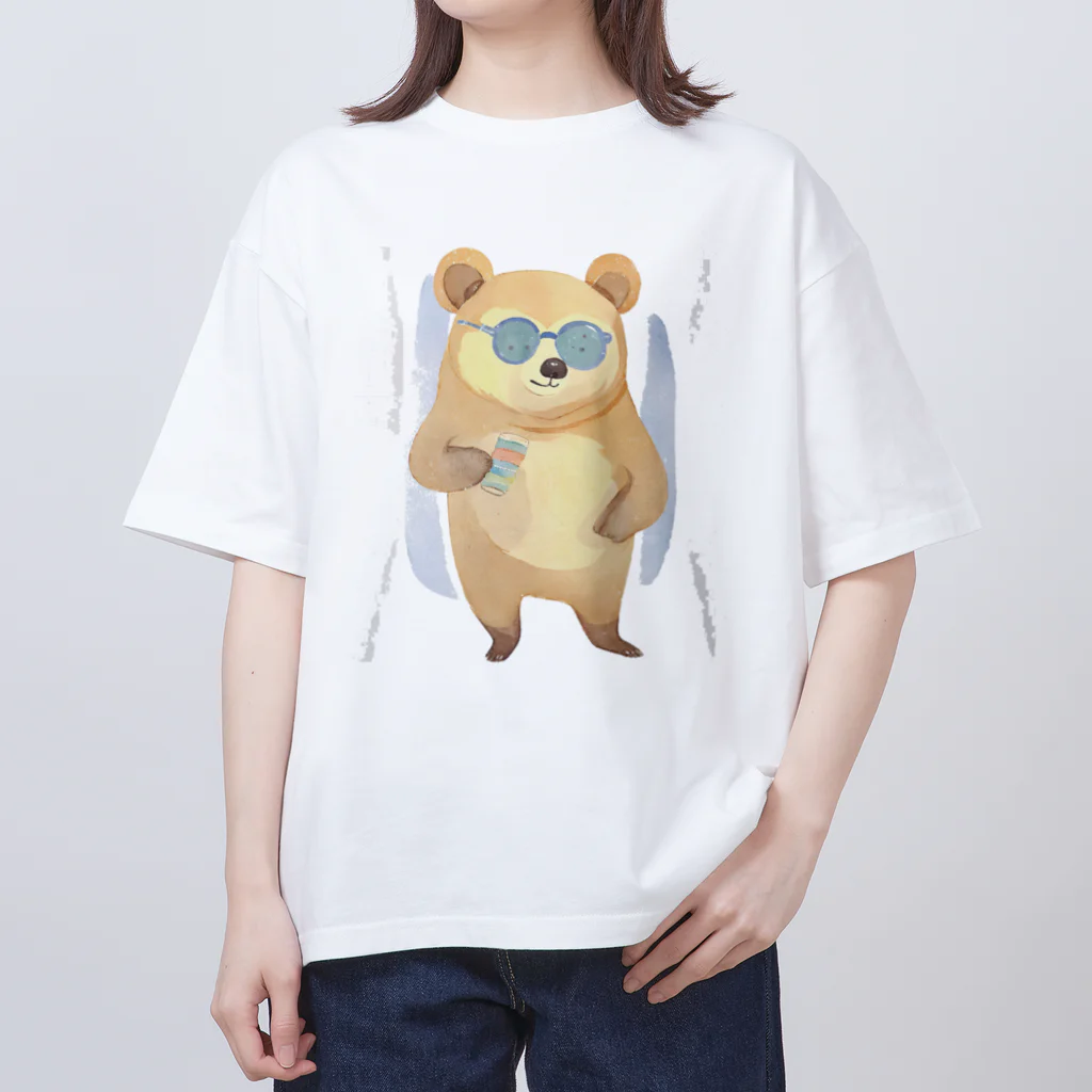 さとうさしみ。のメガネっクマ② オーバーサイズTシャツ