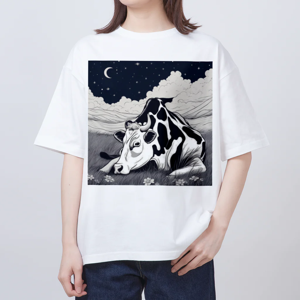 BullsForgerの牛ト夜空 オーバーサイズTシャツ